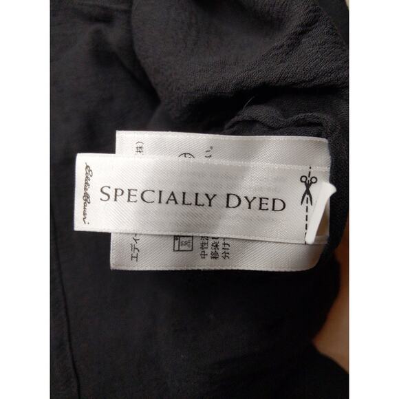 EDDIE BAUER Women's Black Long Sleeve Top 4X Embroidered Neckline Cotton - Picture 5 of 8